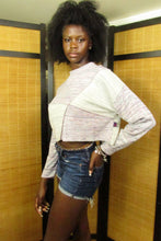 Load image into Gallery viewer, Four Corners Cropped Pullover in Pink Fusion
