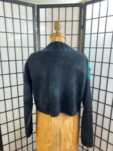 Load image into Gallery viewer, Black Cropped Pullover with Turquoise Panels
