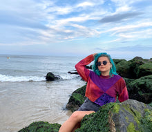 Load image into Gallery viewer, Four Corner Cropped Sweater in Volcano Paisley