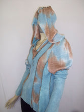 Load image into Gallery viewer, Summer Vintage Sky-Dye Hoodie in Cyan Summer Blues
