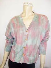 Load image into Gallery viewer, Summer Vintage Sky-Dye Cardigan in Pink Summertime Blooms
