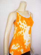 Load image into Gallery viewer, Summer Vintage Sky-Dye Tank-Top in Summertime Orange
