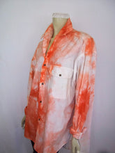 Load image into Gallery viewer, Summer Vintage Sky-Dye Shirt in Orange Flower Summertime
