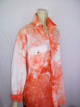 Load image into Gallery viewer, Summer Vintage Sky-Dye Shirt in Orange Flower Summertime
