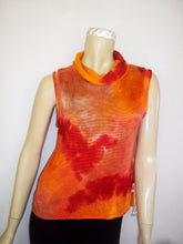 Load image into Gallery viewer, Summer Vintage Sky-Dye Sleeveless Blouse in Vermillian Summer Sunrise
