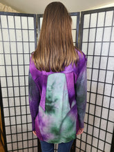 Load image into Gallery viewer, Bejeweled Mid Sky-Dye Long-Sleeved Pullover in Spring Collage
