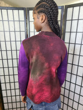 Load image into Gallery viewer, Bejeweled Mid Sky-Dye Long-Sleeved Pullover in Maroon Pink Spring
