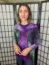 Load image into Gallery viewer, Bejeweled Mid Sky-Dye Long-Sleeved Pullover in Forest Spring Morning
