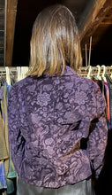 Load image into Gallery viewer, Vintage Purple Jacket with Floral Pattern
