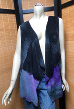 Load image into Gallery viewer, Fresh Fruit Sky-Dye Long Sleeveless Cardigan in Midnight Murky Spring
