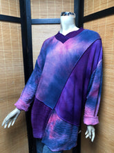 Load image into Gallery viewer, Bejeweled Long Sky-Dye Long-Sleeved Pullover in Purple Fall Midnight
