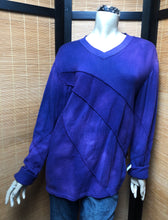 Load image into Gallery viewer, Bejeweled Long Sky-Dye Long-Sleeved Pullover in Blue Falling Leaves
