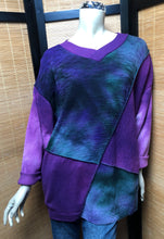 Load image into Gallery viewer, Bejeweled Long Sky-Dye Long-Sleeved Pullover in Purple Autumn Sky

