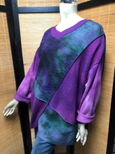 Load image into Gallery viewer, Bejeweled Long Sky-Dye Long-Sleeved Pullover in Purple Autumn Sky

