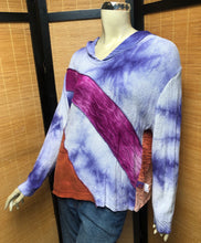 Load image into Gallery viewer, Bejeweled Mid Sky-Dye Long-Sleeved Pullover in Sky Pink Autumn
