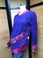 Load image into Gallery viewer, Bejeweled Long Sky-Dye Long-Sleeved Pullover in Stylish Autumn Blue
