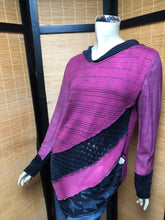 Load image into Gallery viewer, Bejeweled Long Sky-Dye Long-Sleeved Pullover in Stylish Fall Pink
