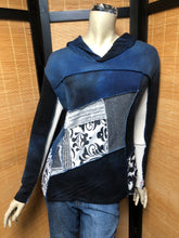 Load image into Gallery viewer, Bejeweled Mid Sky-Dye Long-Sleeved Pullover in Dazzling Autumn Blanche
