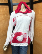 Load image into Gallery viewer, Fresh Fruit Sky-Dye Mid Long-Sleeved Hooded Pullover in White Rose Spring
