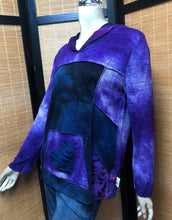 Load image into Gallery viewer, Bejeweled Long Sky-Dye Long-Sleeved Pullover in Purple Autumn
