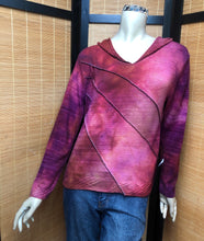 Load image into Gallery viewer, Bejeweled Mid Sky-Dye Long-Sleeved Pullover in Pink Sunrise Autumn

