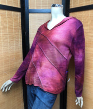 Load image into Gallery viewer, Bejeweled Mid Sky-Dye Long-Sleeved Pullover in Pink Sunrise Autumn
