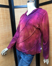 Load image into Gallery viewer, Bejeweled Mid Sky-Dye Long-Sleeved Pullover in Red Fall Beauty
