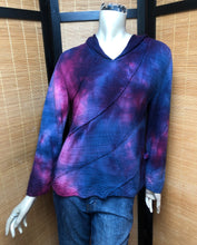Load image into Gallery viewer, Bejeweled Mid Sky-Dye Long-Sleeved Pullover in Blue Sunset Autumn
