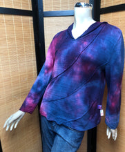 Load image into Gallery viewer, Bejeweled Mid Sky-Dye Long-Sleeved Pullover in Blue Sunset Autumn

