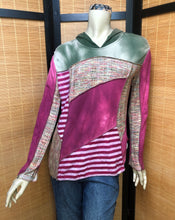 Load image into Gallery viewer, Bejeweled Mid Sky-Dye Long-Sleeved Pullover in Pink Fall Delight
