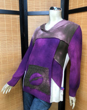 Load image into Gallery viewer, Bejeweled Long Sky-Dye Long-Sleeved Pullover in Earthy Fall Delight w/ Lip logo
