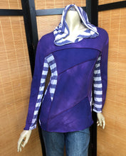 Load image into Gallery viewer, Bejeweled Long Sky-Dye Long-Sleeved Pullover in Purple Fall Majestic

