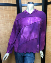Load image into Gallery viewer, Bejeweled Cropped Sky-Dye Long-Sleeved Pullover in Purple Fall Midnight
