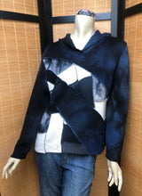 Load image into Gallery viewer, Bejeweled Cropped Sky-Dye Long-Sleeved Pullover in Midnight Autumn Love
