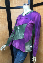 Load image into Gallery viewer, Bejeweled Cropped Sky-Dye Long-Sleeved Pullover in Purple Fall Grace
