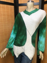 Load image into Gallery viewer, Bejeweled Long Sky-Dye Long-Sleeved Pullover in Green Autumn Sun

