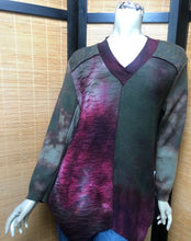 Load image into Gallery viewer, Bejeweled Long Sky-Dye Long-Sleeved Pullover in Forest Autumn Green
