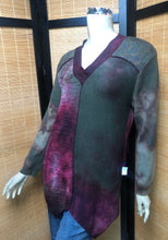 Load image into Gallery viewer, Bejeweled Long Sky-Dye Long-Sleeved Pullover in Forest Autumn Green

