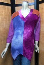 Load image into Gallery viewer, Bejeweled Long Sky-Dye Long-Sleeved Pullover in Colorful Fall Sunrise

