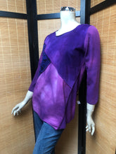 Load image into Gallery viewer, Bejeweled Mid Sky-Dye Long-Sleeved Pullover in Dazzling Purple Love
