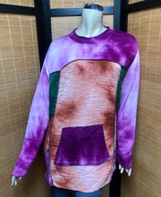 Load image into Gallery viewer, Bejeweled Long Sky-Dye Long-Sleeved Pullover w/Pockets in Colorful Sublime Beauty
