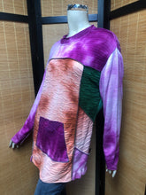 Load image into Gallery viewer, Bejeweled Long Sky-Dye Long-Sleeved Pullover w/Pockets in Colorful Sublime Beauty
