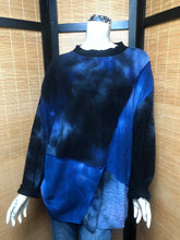 Load image into Gallery viewer, Bejeweled Long Sky-Dye Long-Sleeved Pullover in Blue Midnight Autumn
