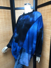Load image into Gallery viewer, Bejeweled Long Sky-Dye Long-Sleeved Pullover in Blue Midnight Autumn
