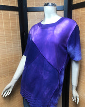 Load image into Gallery viewer, Bejeweled Long Sky-Dye Long-Sleeved Pullover in Purple Midnight Sky
