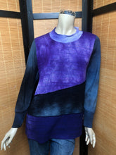 Load image into Gallery viewer, Bejeweled Long Sky-Dye Long-Sleeved Pullover in Calm Midnight Purple

