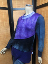 Load image into Gallery viewer, Bejeweled Long Sky-Dye Long-Sleeved Pullover in Calm Midnight Purple
