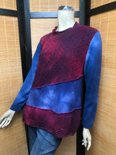 Load image into Gallery viewer, Bejeweled Long Sky-Dye Long-Sleeved Pullover in Red Fall Sunrise
