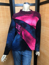 Load image into Gallery viewer, Bejeweled Mid Sky-Dye Long-Sleeved Pullover in Midnight Pink Autumn
