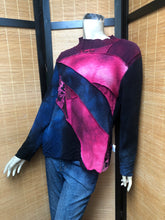 Load image into Gallery viewer, Bejeweled Mid Sky-Dye Long-Sleeved Pullover in Midnight Pink Autumn
